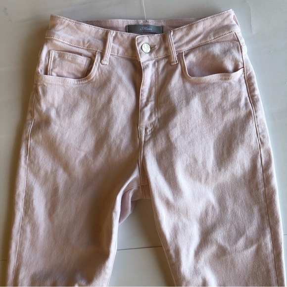 Mavi Viola High Waist Jeans Size 26/27 Raw Hem Ankle Pink‎ Denim - Picture 2 of 12